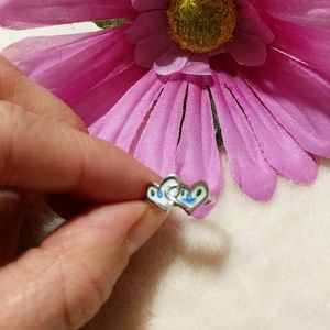 ♦️ B2G1FREE ♦️ Sterling silver heart flower ring